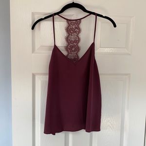 Anthropologie lace halter tank